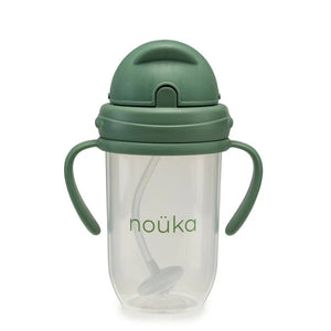 Noüka Non-Spill Weighted Straw Cup 9 oz - Fern Closed Top