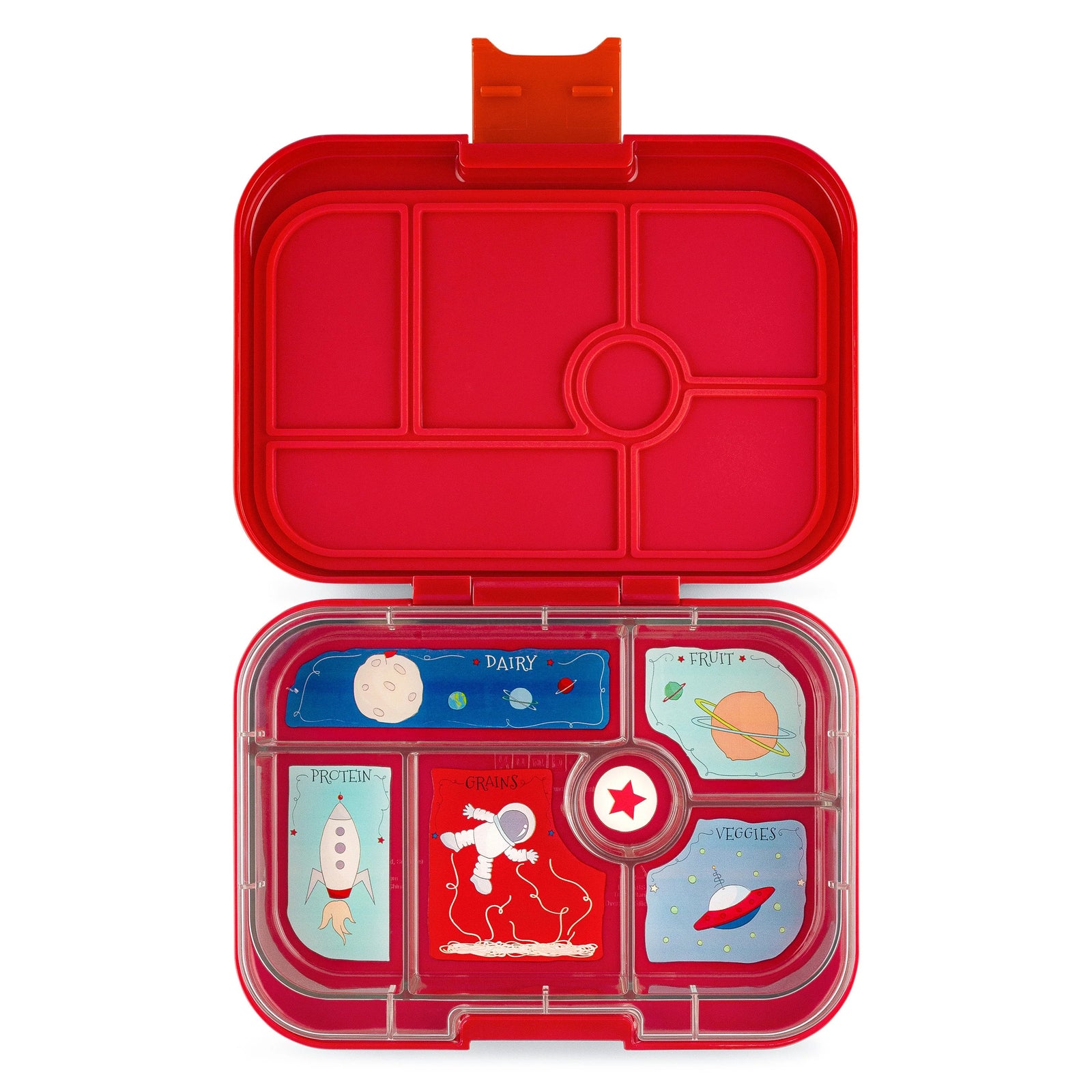 Yumbox Original 6-Compartment Food Tray - Roar Red/Rocket Tray