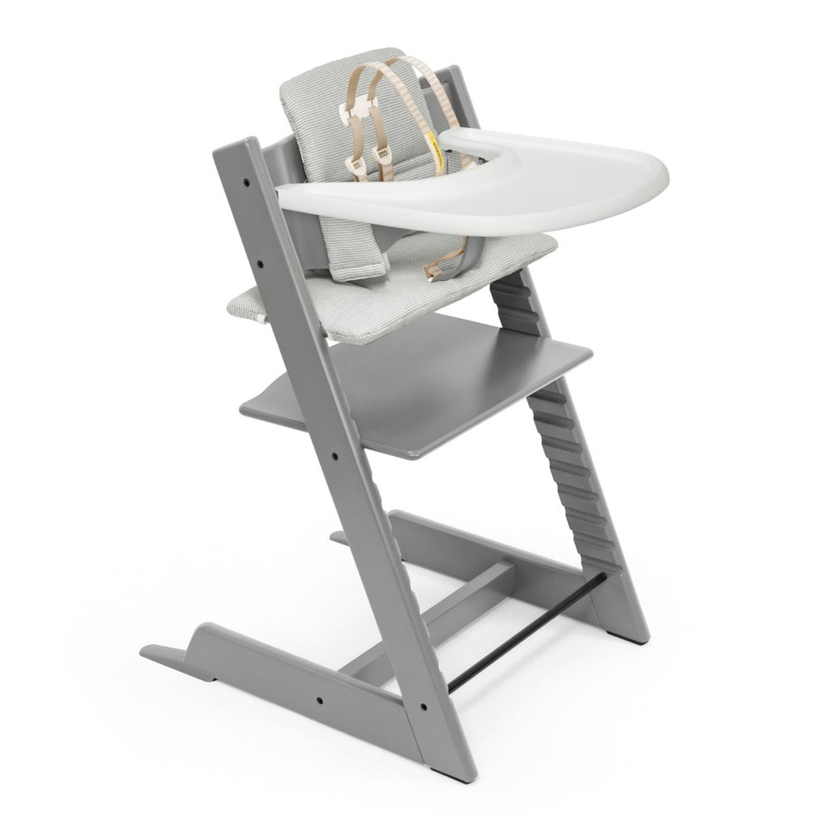 Storm Grey / Nordic Grey Cushion - Stokke Tripp Trapp® High Chair² and Cushion² with Stokke® Tray (Complete)