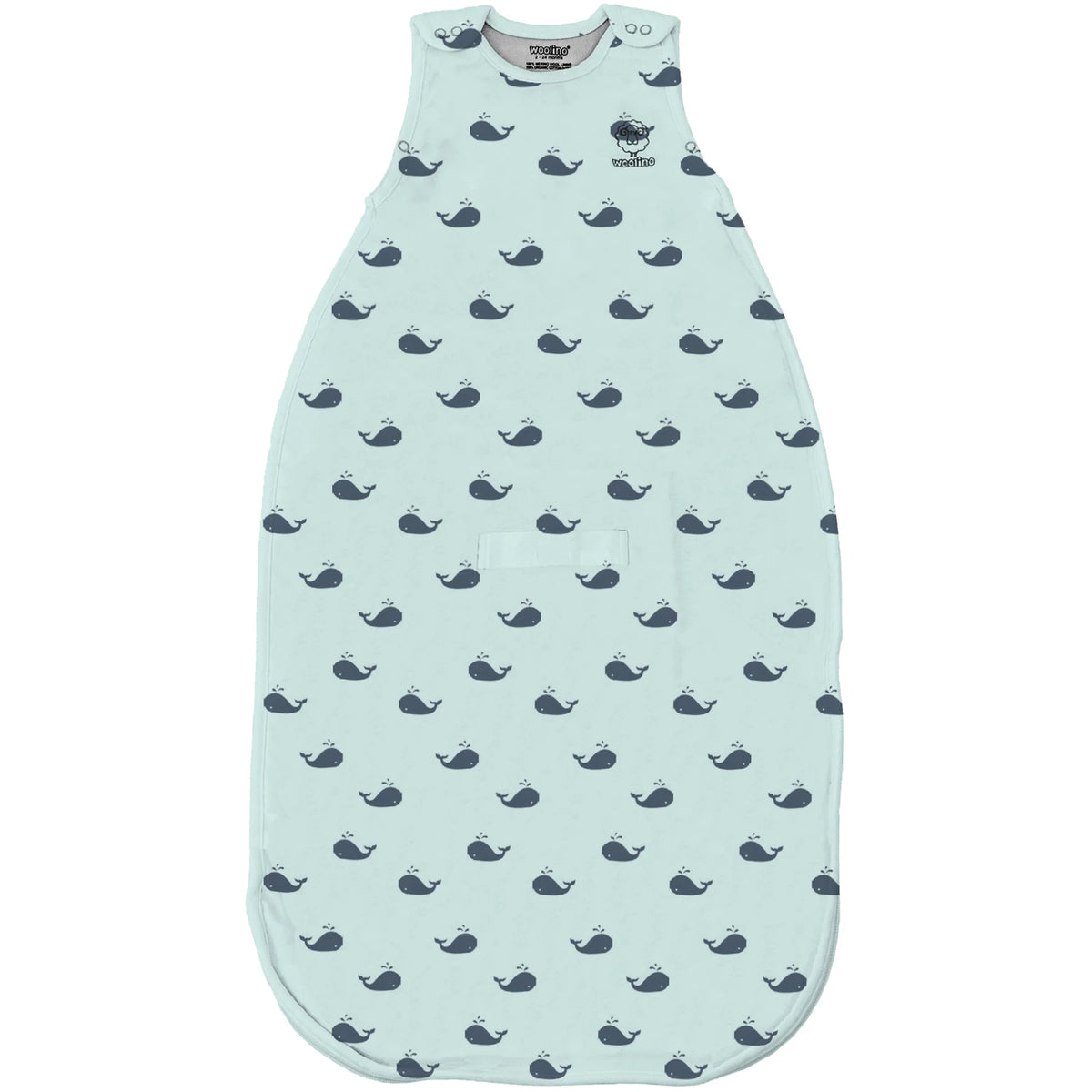 Woolino 4 Season Ultimate Merino Wool Baby Sleep Bag - Whales