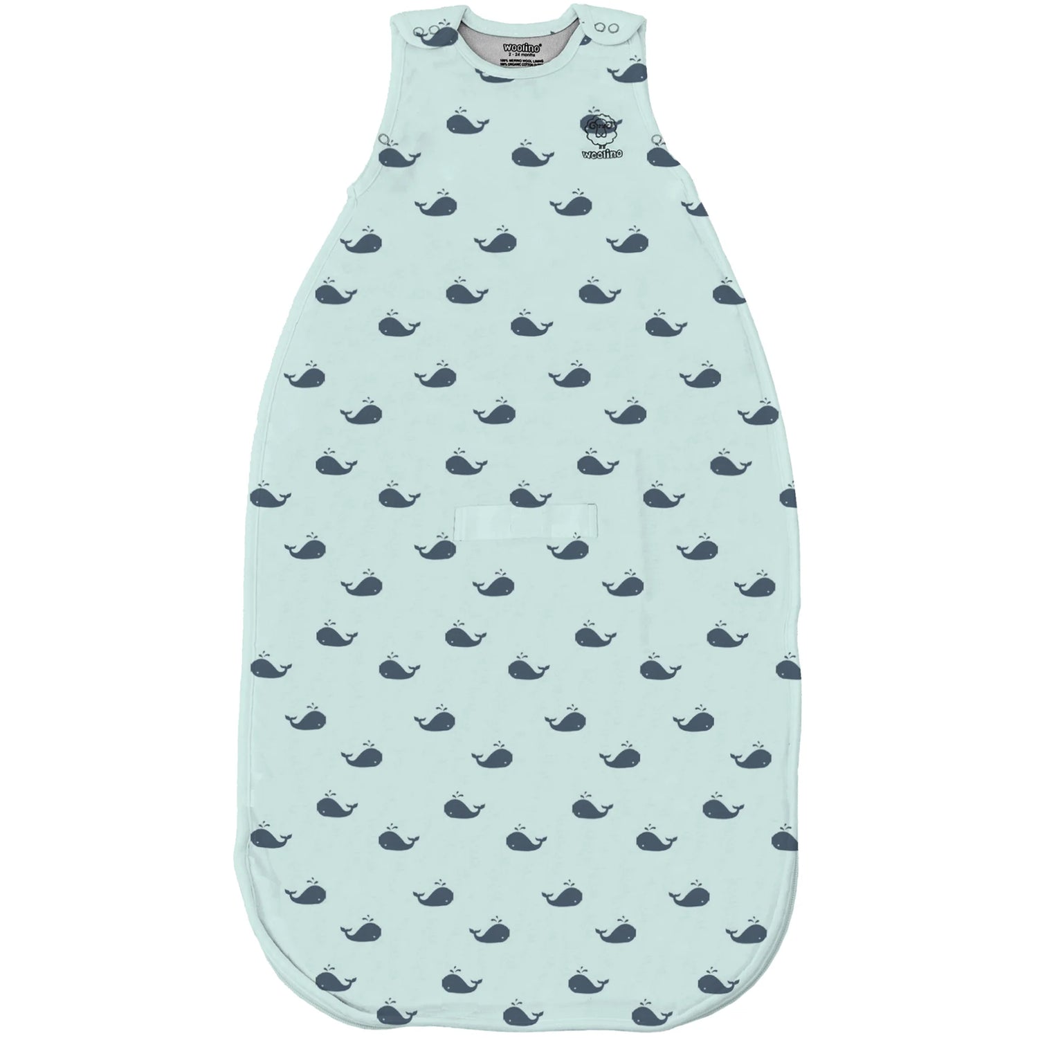 Woolino 4 Season Ultimate Merino Wool Baby Sleep Bag - Whales