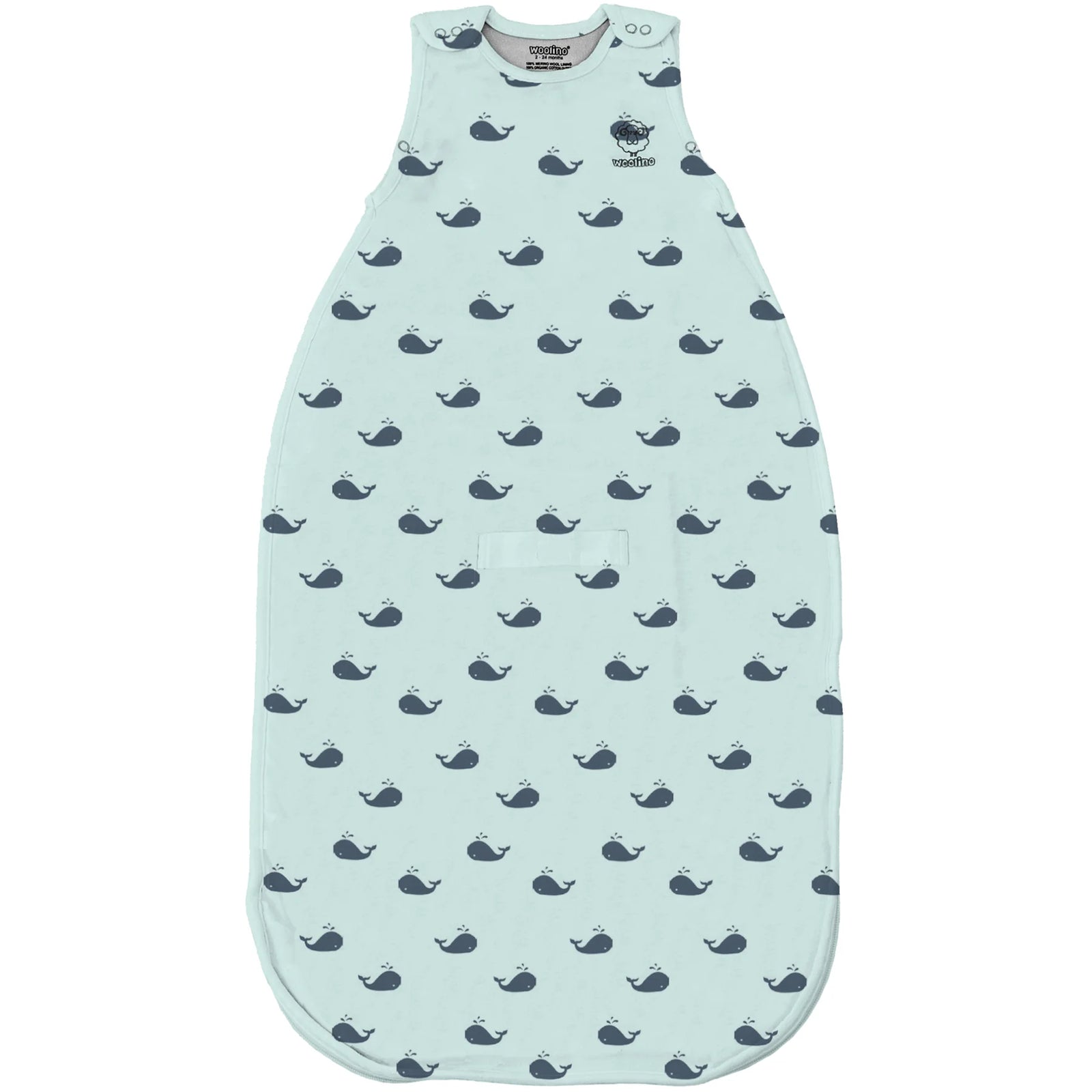 Woolino 4 Season Ultimate Merino Wool Baby Sleep Bag - Whales