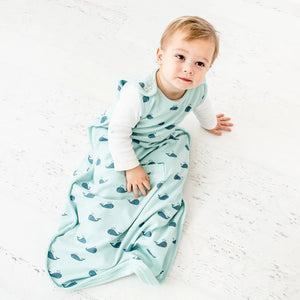 Woolino 4 Season Ultimate Merino Wool Baby Sleep Bag - Whales Lifestyle 1