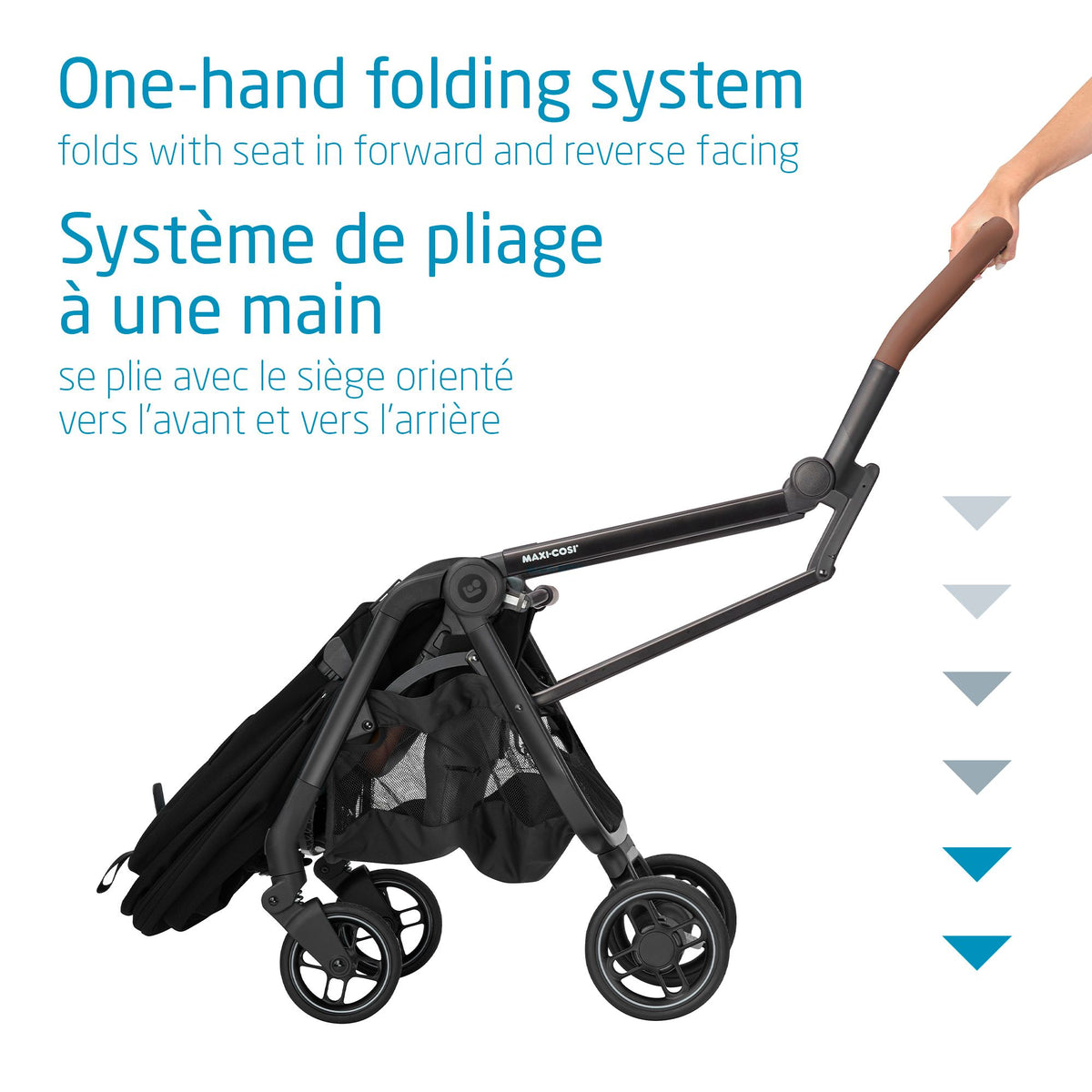 Maxi-Cosi Leona Ultra Compact Stroller - Essential Black 5