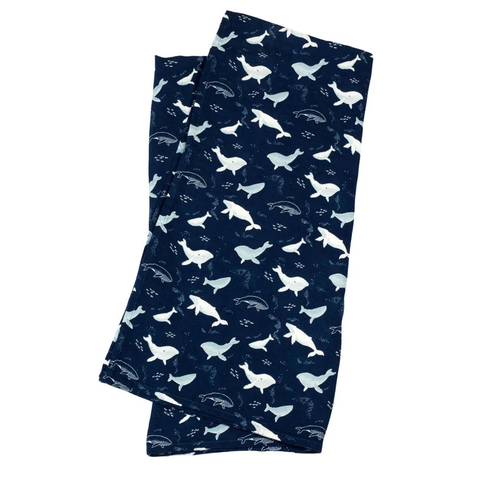 Loulou Lollipop Luxe Muslin Swaddle - Whales