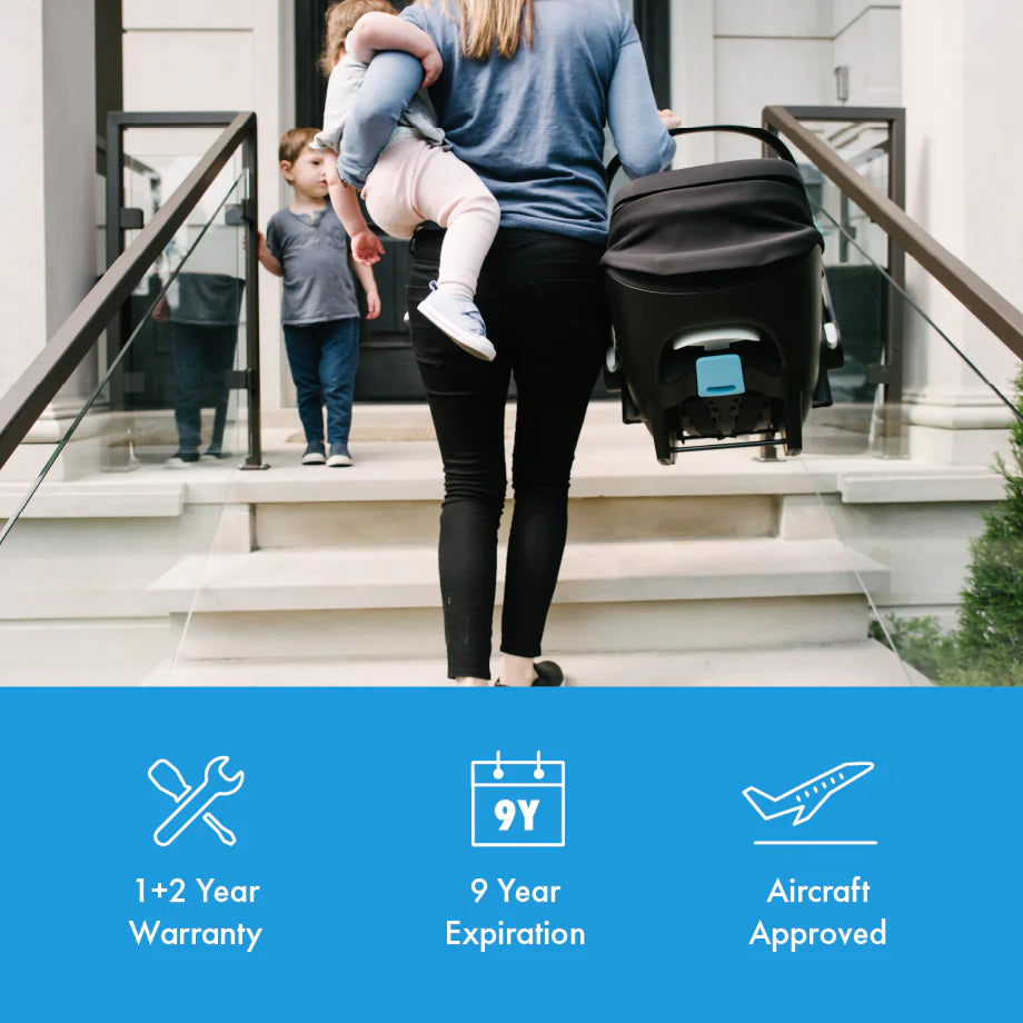 Clek Liing Infant Car Seat  Railroad Flame Retardant Free  - Features 1