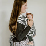 Beluga Baby Wrap - The Lori (Charcoal and White Stripe) 4