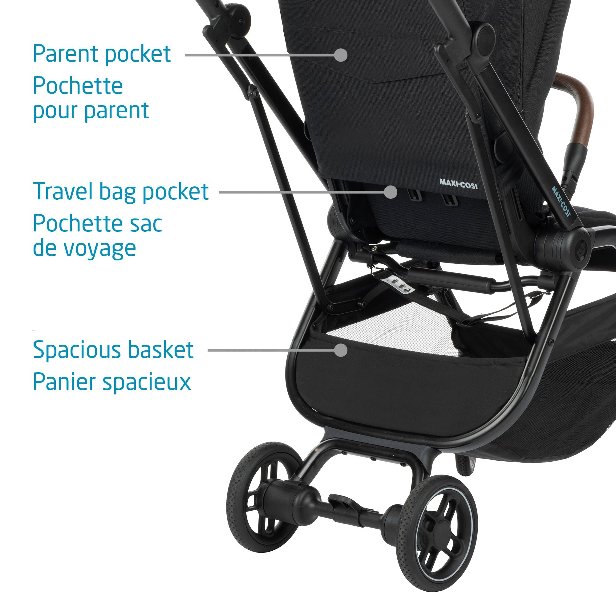 Maxi-Cosi Leona Ultra Compact Stroller - Essential Black 4