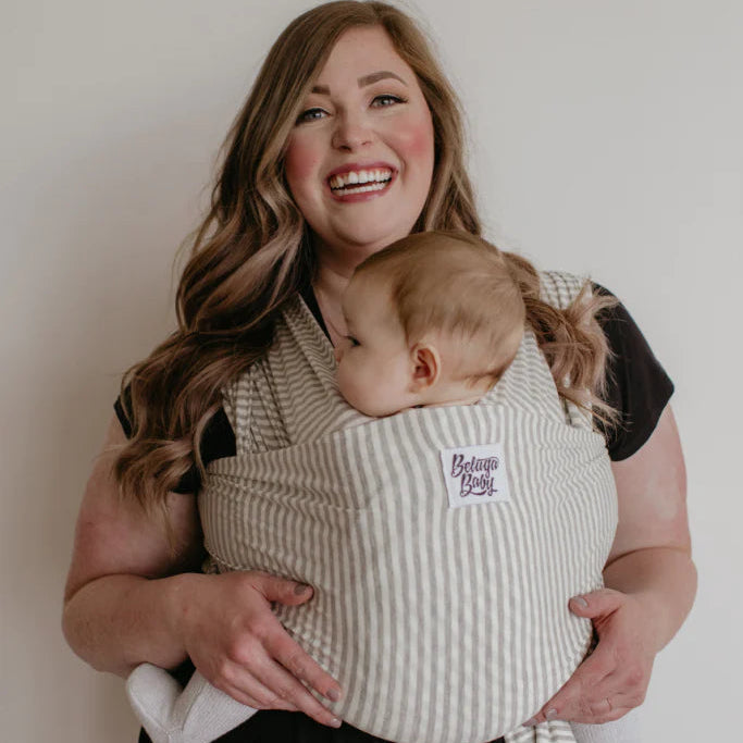 Beluga Baby Wrap - The Shannon (Light Grey Stripe) 5