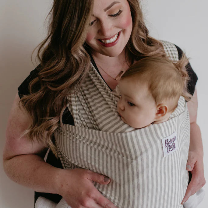 Beluga Baby Wrap - The Shannon (Light Grey Stripe) 2