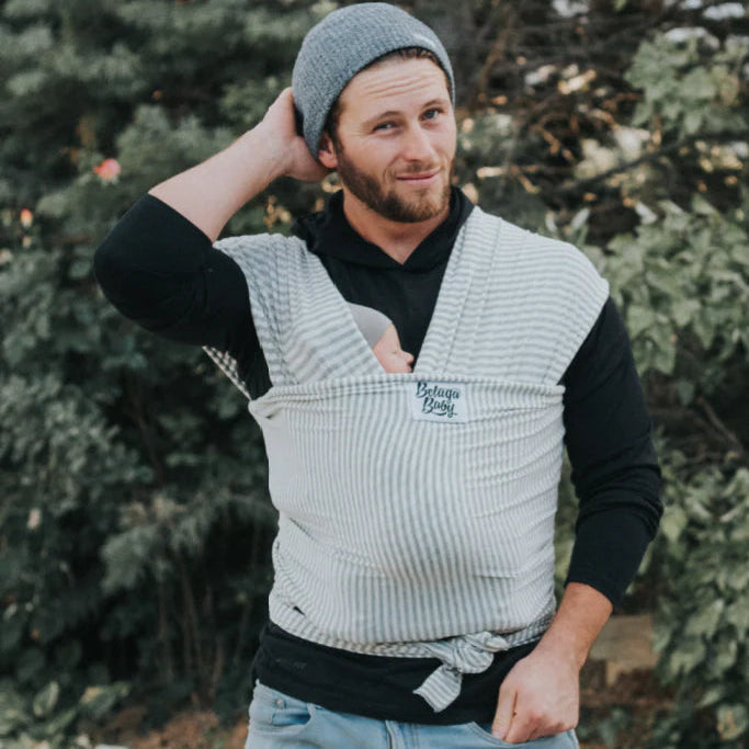 Beluga Baby Wrap - The Shannon (Light Grey Stripe) 4
