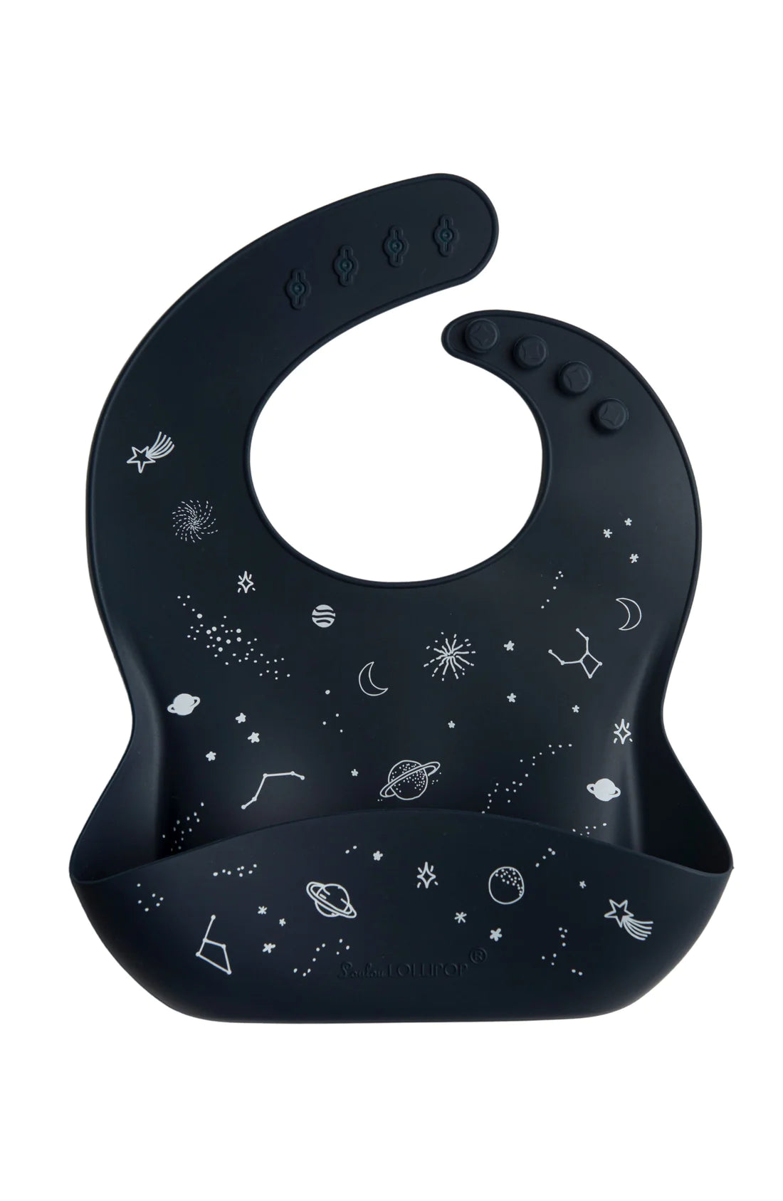 Loulou Lollipop Silicone Printed Bib - Space