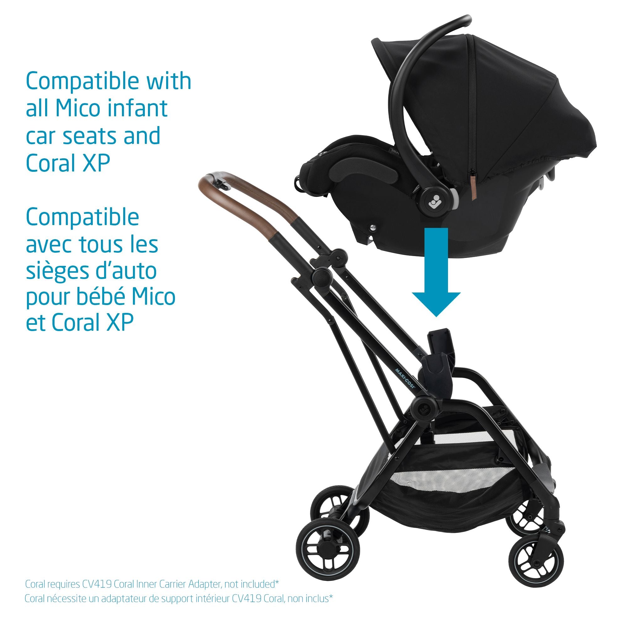 Maxi-Cosi Leona Ultra Compact Stroller - Essential Black 6