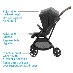 Maxi-Cosi Leona Ultra Compact Stroller - Essential Black 3