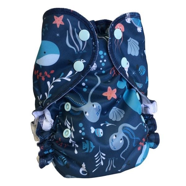 AMP Diapers cloth diaper AMP Diapers One Size Duo Pocket Diaper - Deep Sea