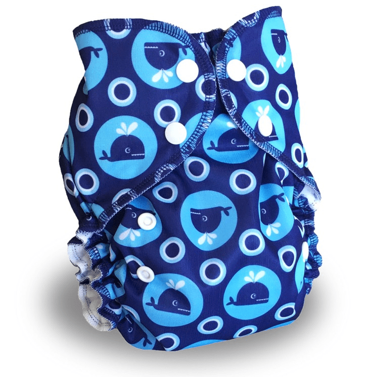 AMP Diapers cloth diaper AMP Diapers One Size Duo Pocket Diaper - Whales
