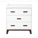 Babyletto change table White and Walnut - Babyletto Scoot Changer Dresser Babyletto Scoot 3-Drawer Changer Dresser