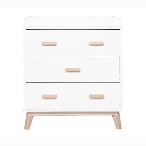 Babyletto change table White and Washed Natural - Babyletto Scoot Changer Dresser Babyletto Scoot 3-Drawer Changer Dresser
