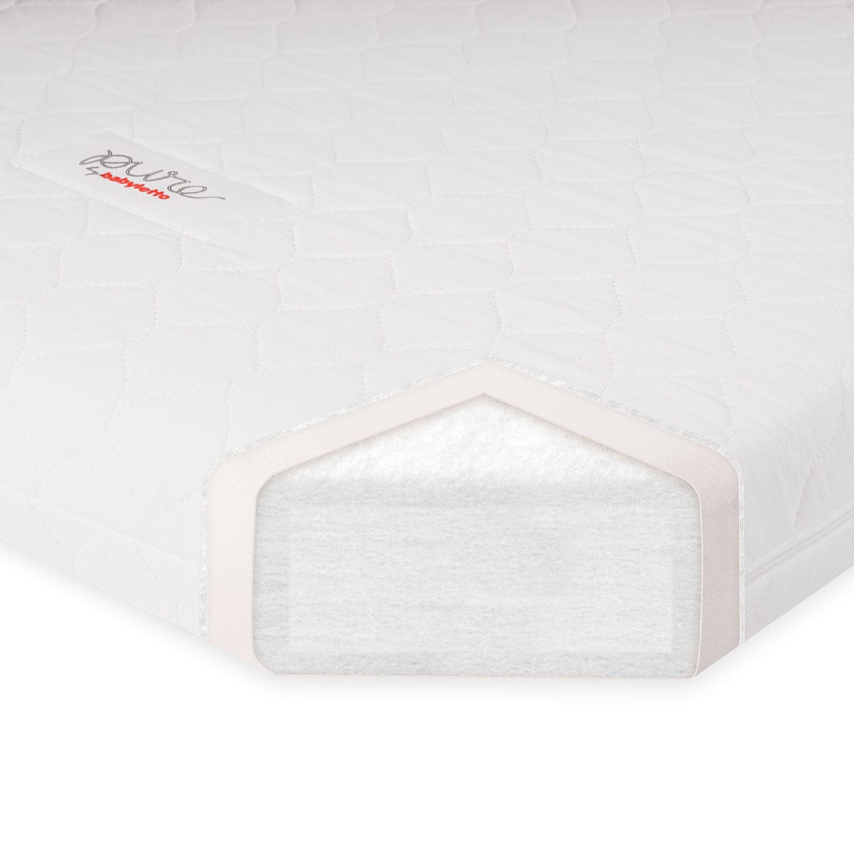 Babyletto Pure Core Non-Toxic Mini Crib Mattress with Hybrid Cover - Interior