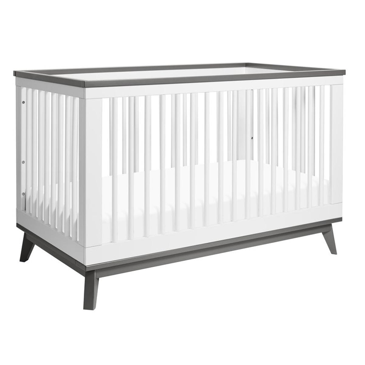 Babyletto crib White and Slate - Babyletto Scoot Crib Babyletto Scoot 3-in-1 Convertible Crib