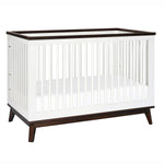 Babyletto crib White and Walnut - Babyletto Scoot Crib Babyletto Scoot 3-in-1 Convertible Crib