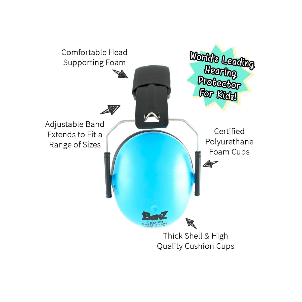 Banz earmuffs Banz Ear Protection - Kids Earmuffs 2-10 YRS
