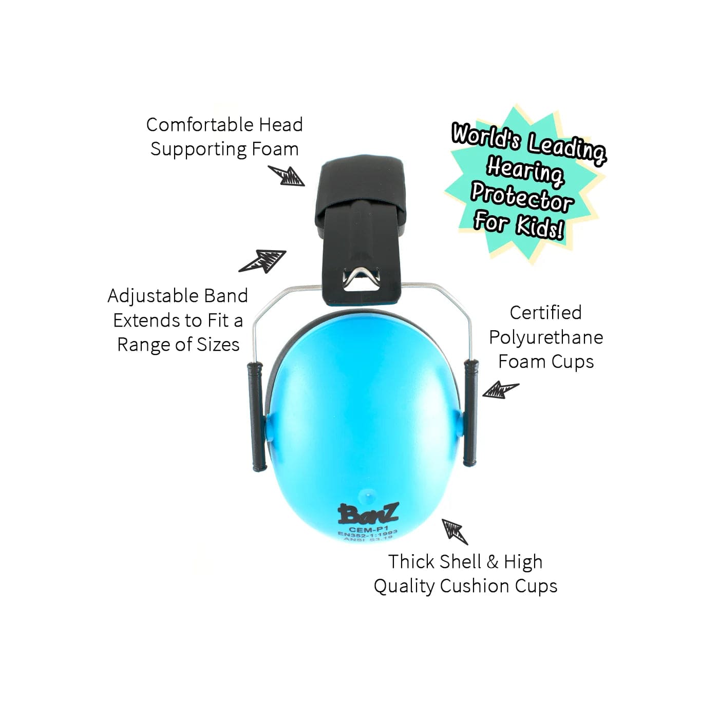 Banz earmuffs Banz Ear Protection - Kids Earmuffs 2-10 YRS