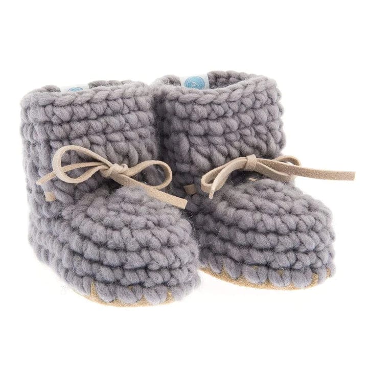Beba Bean 0-6 M Beba Bean Sweater Moccs - Grey