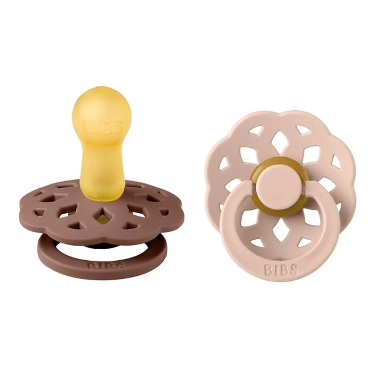 BIBS Boheme Pacifier 2 Pack - Woodchuck and Blush
