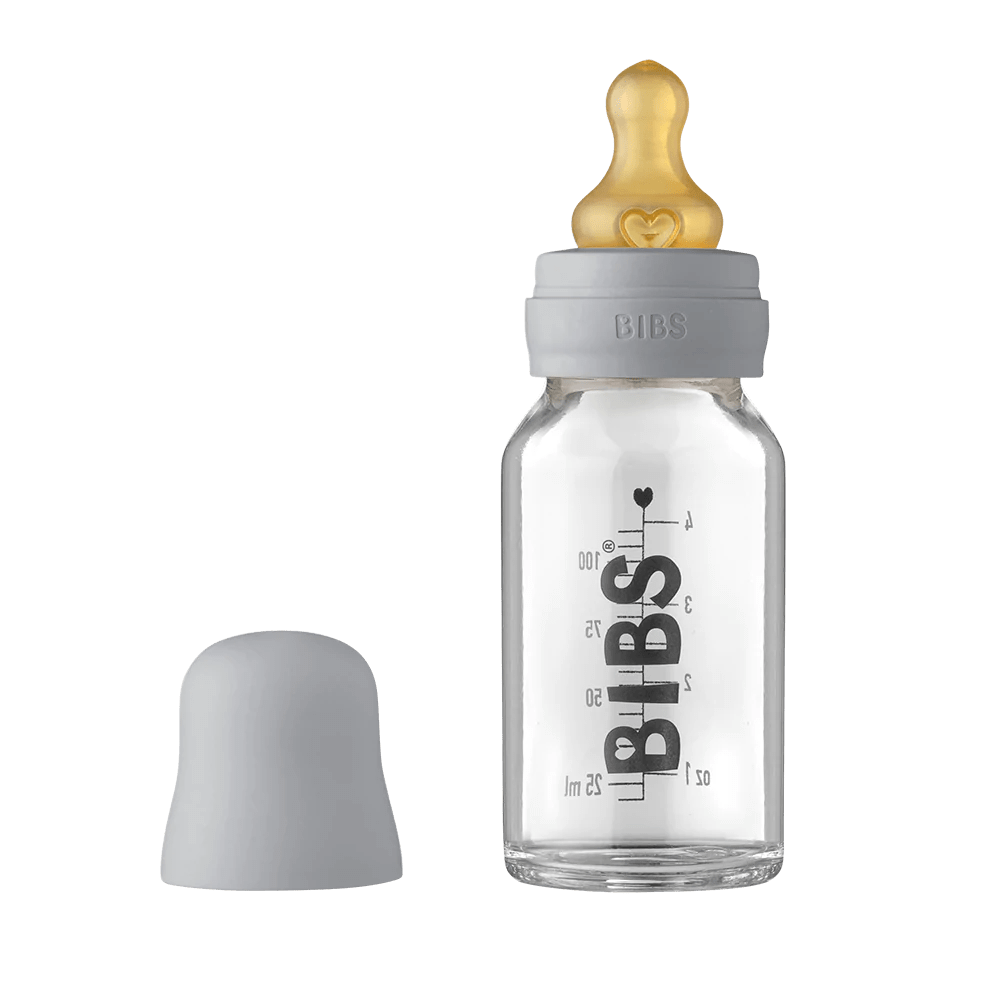 BIBS Pacifiers baby bottle Cloud BIBS Glass Baby Bottle Complete Set (4 oz)