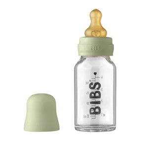 BIBS Pacifiers baby bottle Sage BIBS Glass Baby Bottle Complete Set (4 oz)