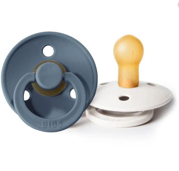 BIBS Pacifiers pacifiers Size 1 0-6 M BIBS Pacifier Multicolour Combo 2 Pack - Petrol and Ivory