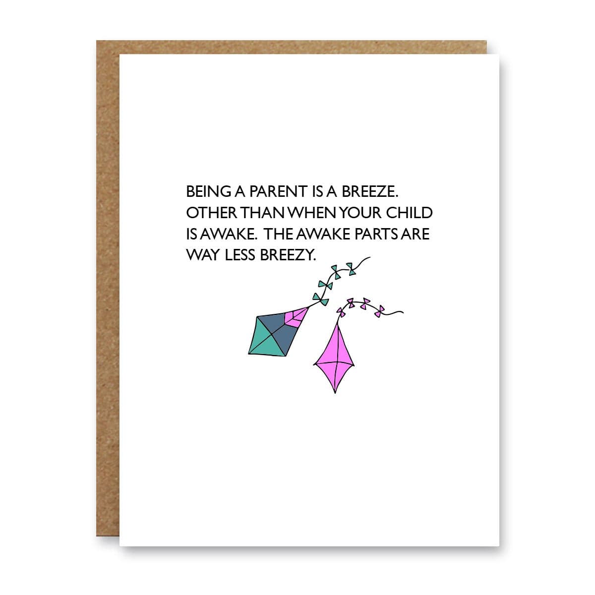 Boo To You Greeting Cards greeting card Boo To You 'Being A Parent Is A Breeze' Greeting Card