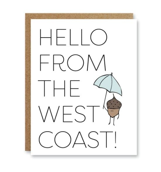 Boo To You Greeting Cards greeting card Boo To You 'Hello From The West Coast' Greeting Card