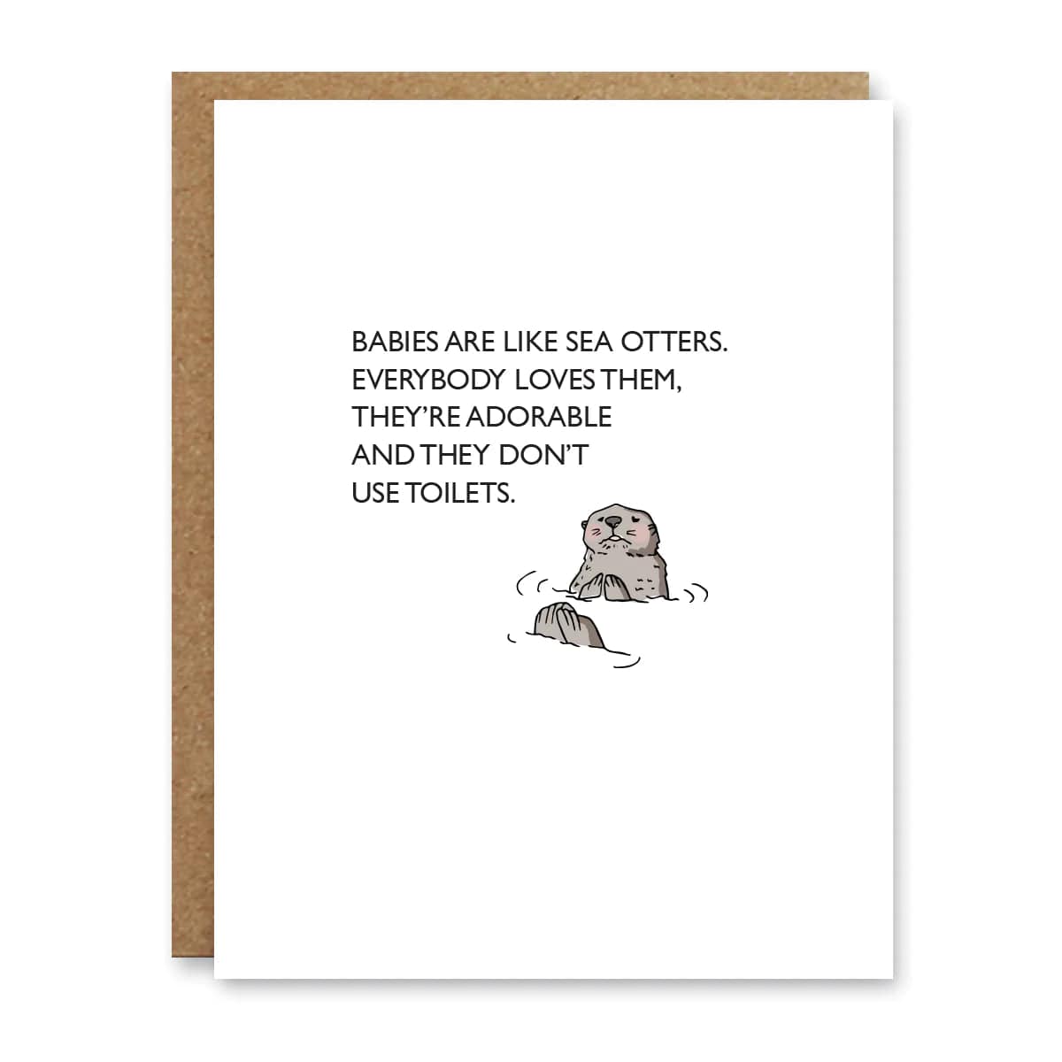 Boo To You Greeting Cards greeting card Boo To You 'Sea Otter' Greeting Card