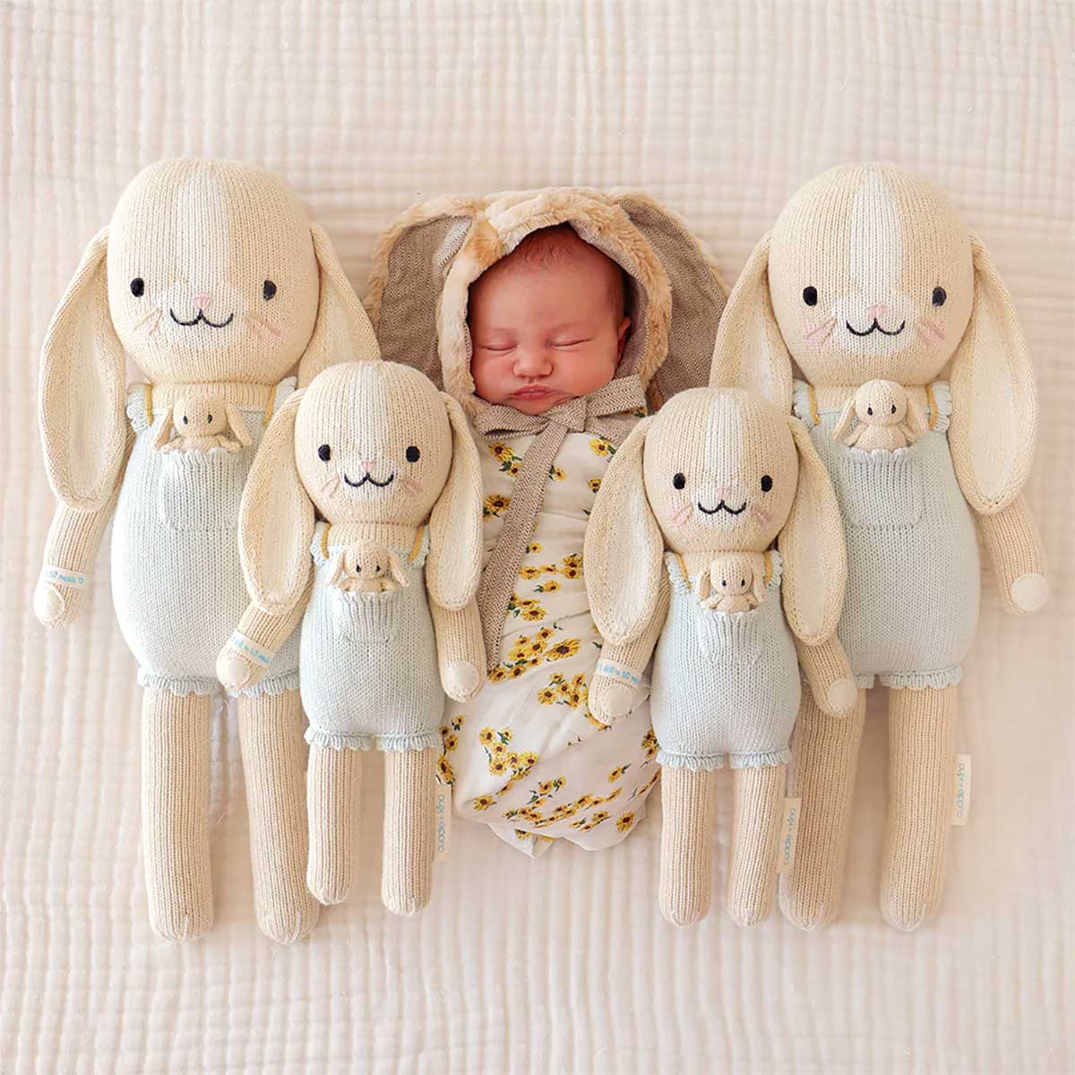 cuddle + kind Hand-Knit Doll Briar the Bunny - Lifestyle 1