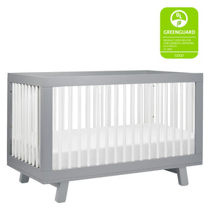 Grey / White - Babyletto Hudson 3-in-1 Convertible Crib