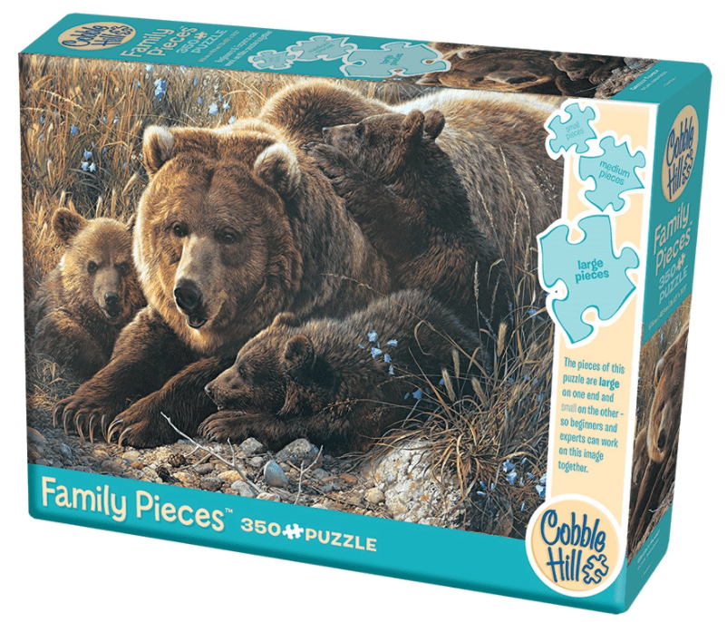 Cobble Hill Puzzles family puzzle Cobble Hill Family Puzzle 350 PC - Grizzly Family