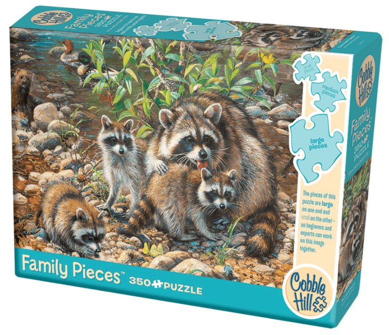 Cobble Hill Puzzles family puzzle Cobble Hill Family Puzzle 350 PC - Raccoon Family