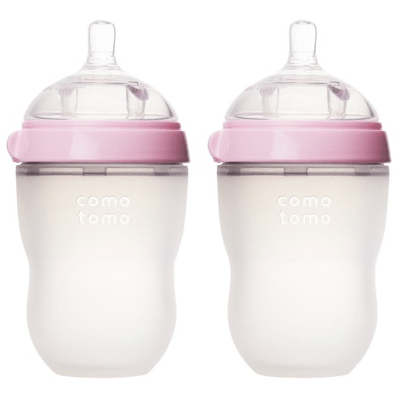 Comotomo baby bottle Pink 8 oz / 250 ml 2-Pack Comotomo Silicone Baby Bottles
