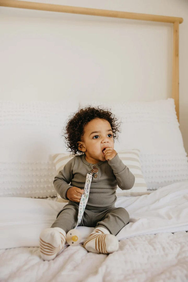 Copper Pearl Binky Pacifier Clips Peanut Momease Baby Boutique