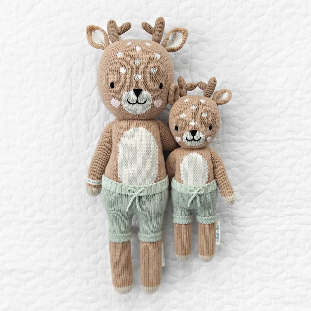 cuddle + kind Hand-Knit Doll - Elliott the Fawn 2 Sizes