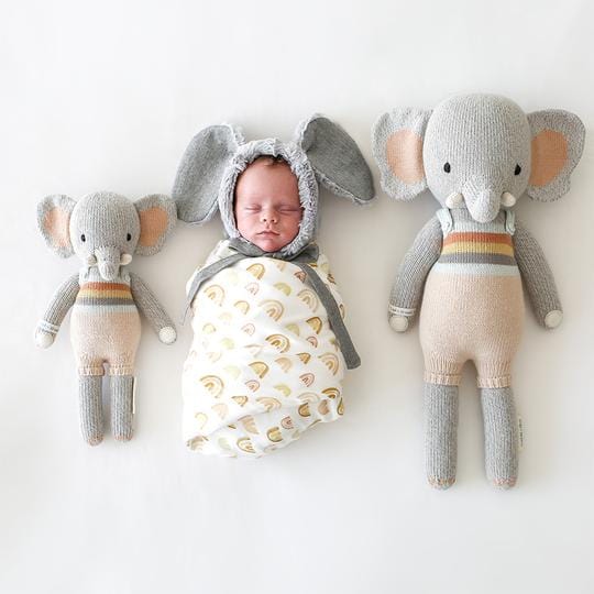 cuddle + kind Hand-Knit Doll - Evan the Elephant Lifestyle 2