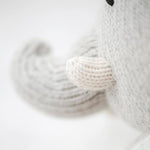cuddle + kind Hand-Knit Doll - Evan the Elephant Trunk Detail