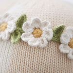 cuddle + kind Hand-Knit Doll - Hannah the Bunny (Blush) Floral Crown Detail