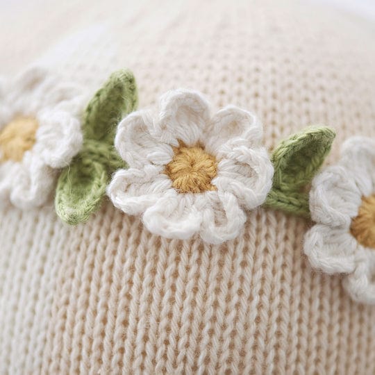 cuddle + kind Hand-Knit Doll - Hannah the Bunny (Blush) Floral Crown Detail