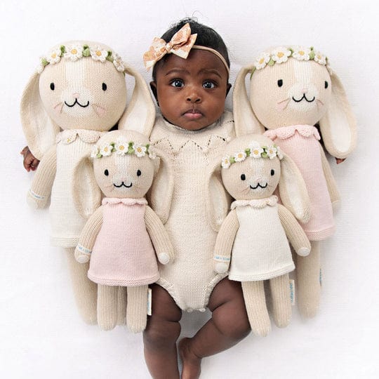 cuddle + kind Hand-Knit Doll - Hannah the Bunny (Blush) Lifestyle 2