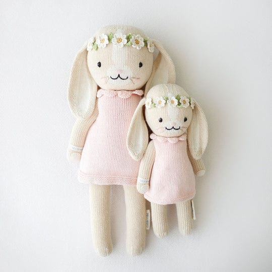 cuddle + kind Hand-Knit Doll - Hannah the Bunny (Blush) 2 Sizes