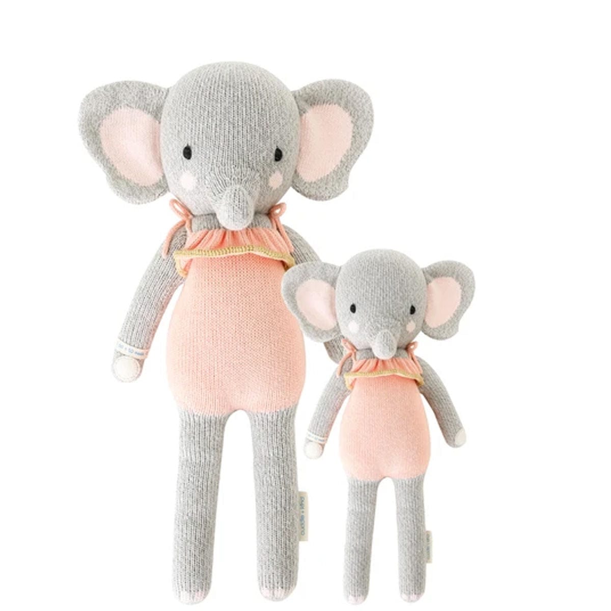 cuddle + kind doll Little (13") cuddle + kind Hand-Knit Doll - Eloise the Elephant