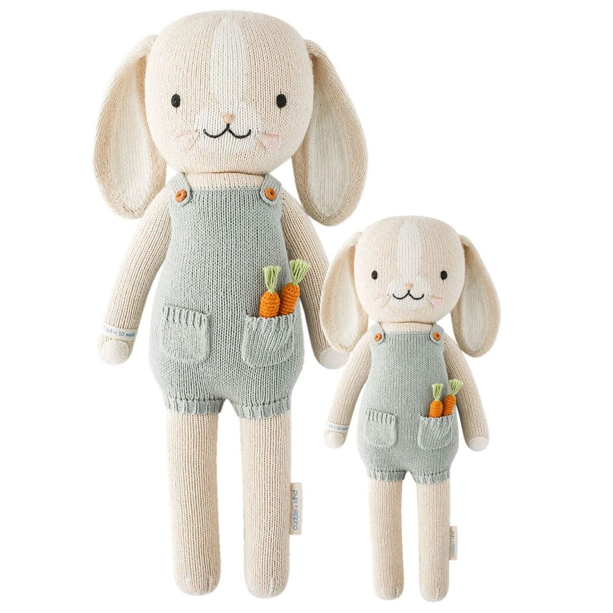 cuddle + kind Hand-Knit Doll - Henry the Bunny 2 Sizes